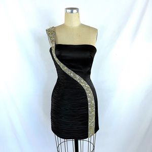 Sherri Hill Black Mini Dress Rhinestone & Beaded 2